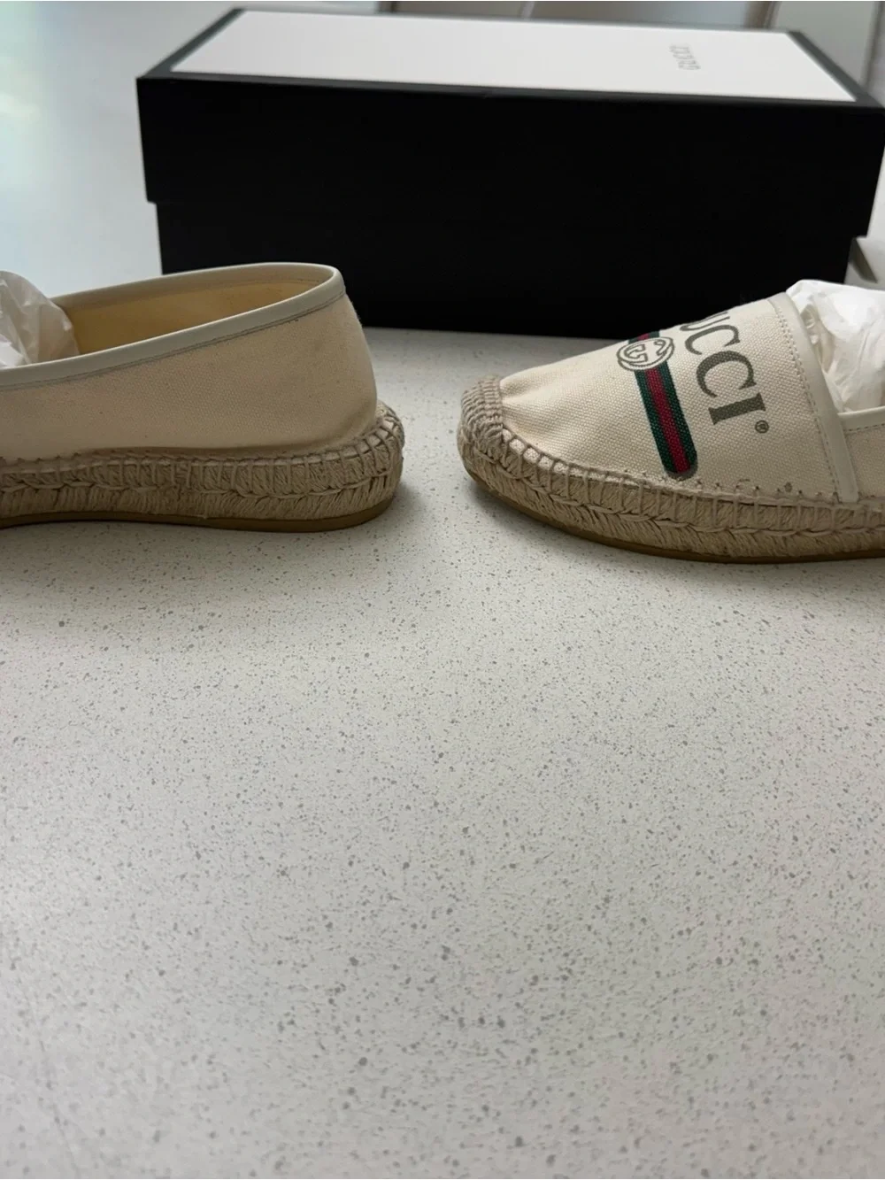 Gucci Beige Canvas Slip-On Espadrilles - Picture 3 of 6